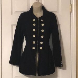 Knitted Dove Navy Blue Coat